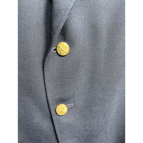 Croft And Barrow Men’s Preppy Sports Coat Blazer Navy W Gold Buttons Size 48R - Picture 2 of 7